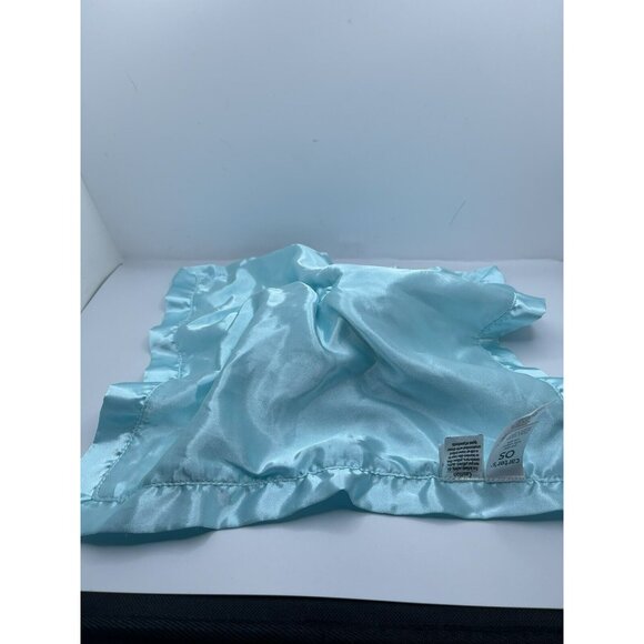 Carters Baby Security Blanket Pink Mouse Aqua Teal Blue Flowers Lovey Satin - Picture 6 of 7